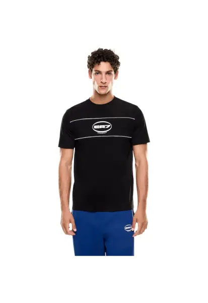 Tricou  EA7 Train Logo Series Piping 49473 - Negru