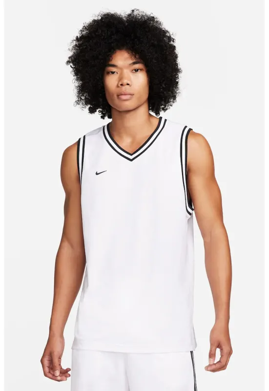 Tricou fara maneci cu decolteu in V pentru baschet - Negru/Alb optic