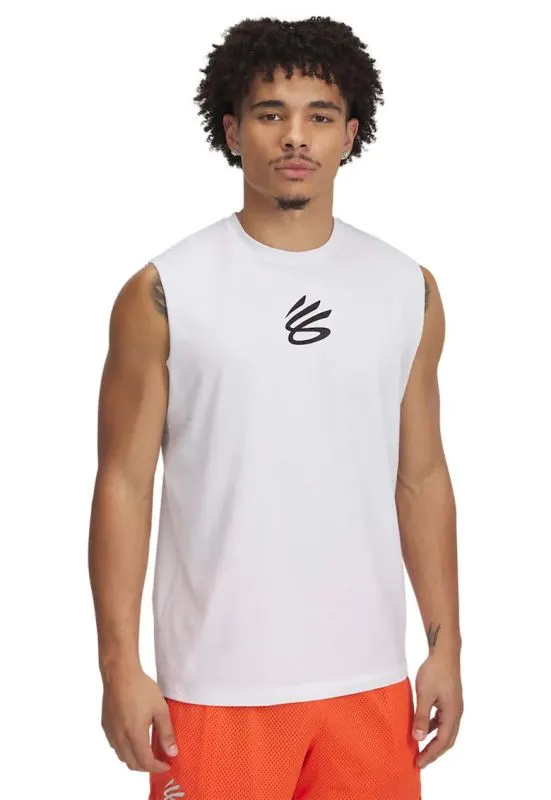 Tricou fara maneci pentru baschet Curry - Negru/Alb optic