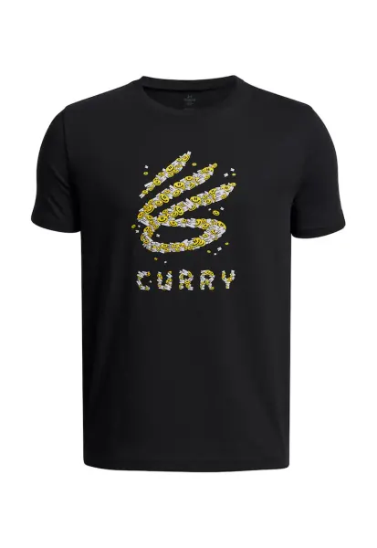 Tricou pentru baschet Curry Trend - Negru/Gri deschis/Galben mustar