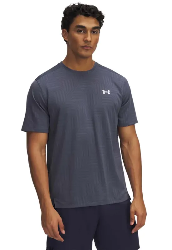 Tricou pentru fitness Tech™ Vent Geotessa - Gri carbune