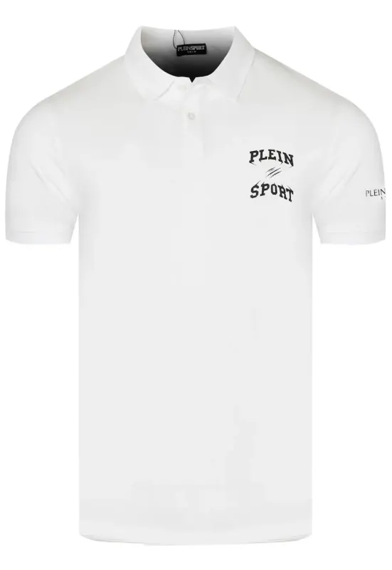 Tricou polo barbatesc alb – stil casual sport din bumbac elastic - Alb