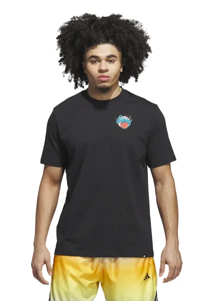 Tricou regular fit din bumbac pentru baschet - Negru