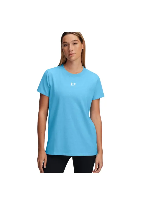 Tricou sport dama - Bumbac/Poliester/Elastan - Albastru