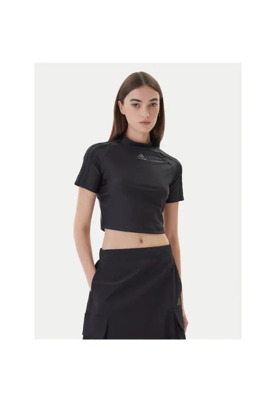Tricou sport dama - negru - bumbac