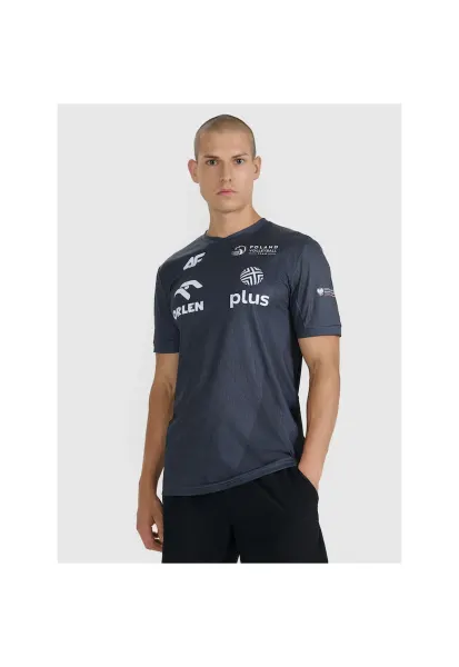 Tricou sportiv barbat -  colectia echipei nationale de volei a Poloniei - negru - material sintetic - uscare rapida - ventilatie