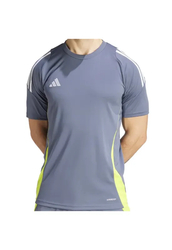 Tricou Tiro 24 Training barbati - Gri/Verde neon