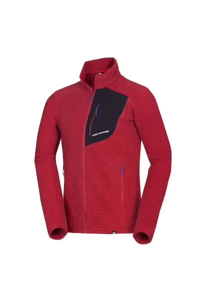 TRUGBERG – bluza fleece de drumetie pentru barbati - Rosu inchis