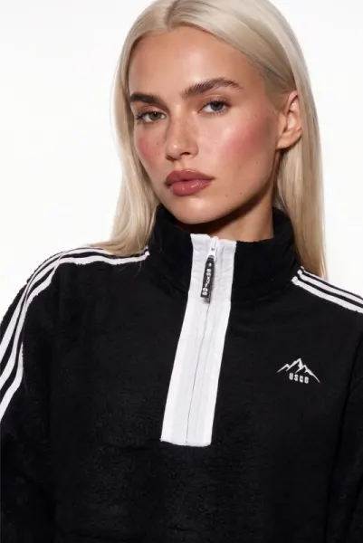 Vector Half-Zip Fleece Pullover in Black - M